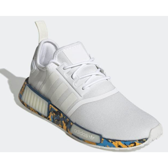 Adidas NMD_R1 White Camo Gold Blue Men’s Size 11 M GX4466